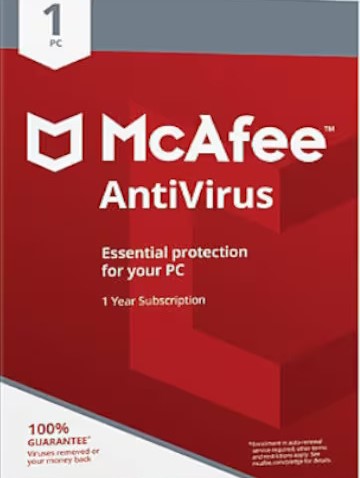 McAfee AntiVirus PC 1 uređaj 1 godina