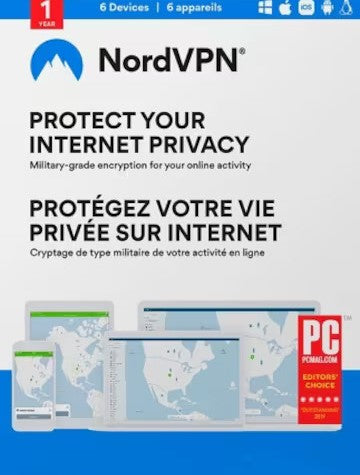 NordVPN VPN Service (PC, Android, Mac, iOS) 6 uređaja, 1 godina