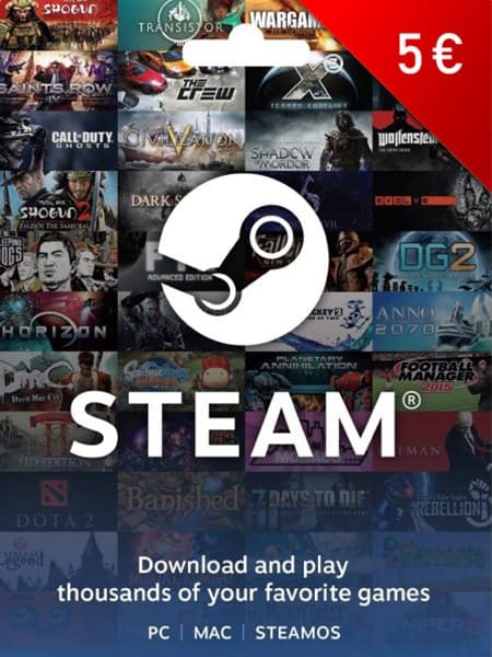 Steam gift card 5 euro